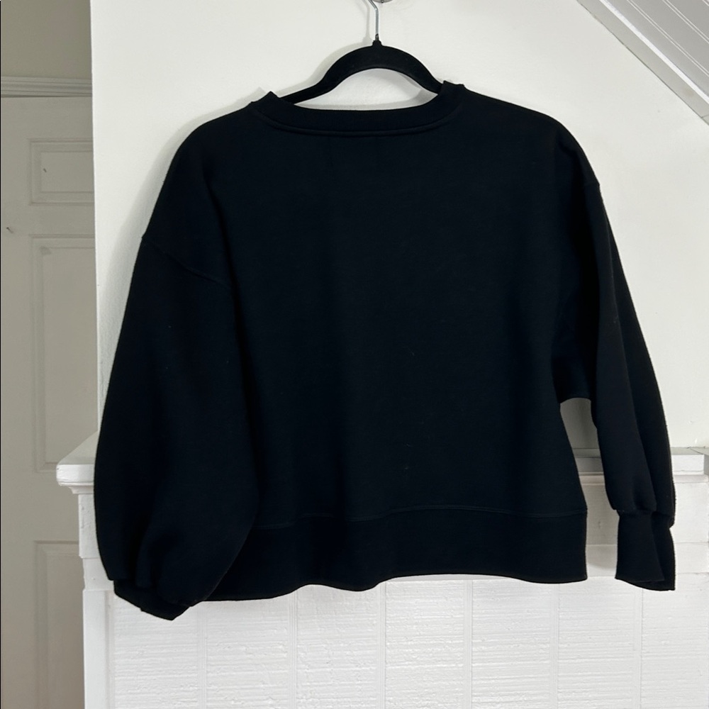 Judith March ROOTS Cropped Oversized Pullover Sweatshirt size small - Picture 3 of 7